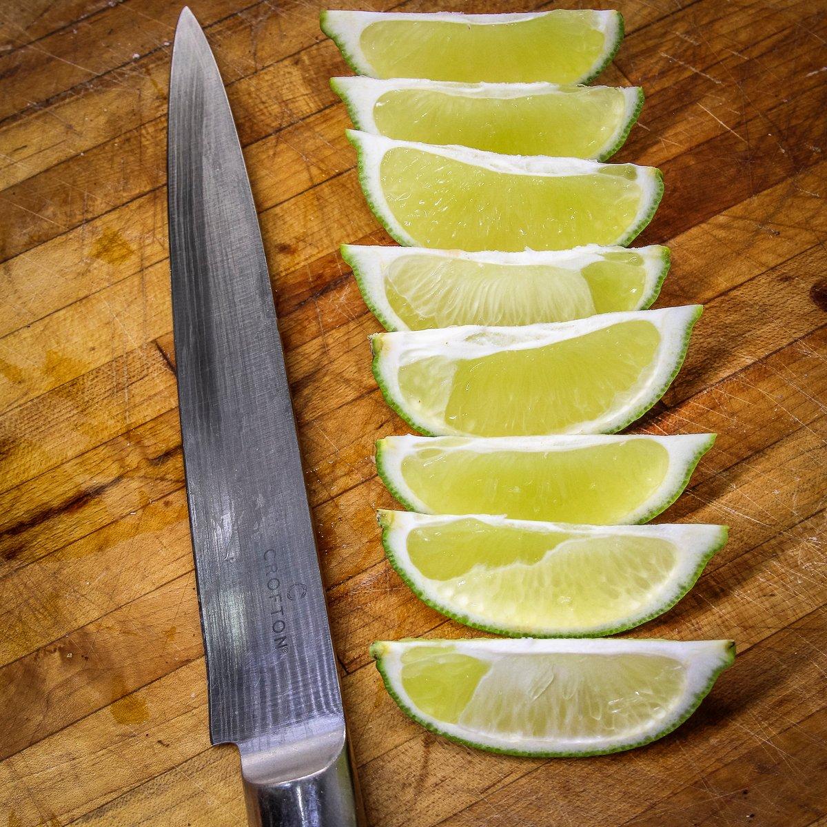Serve the tacos with lime wedges to squeeze at the table.