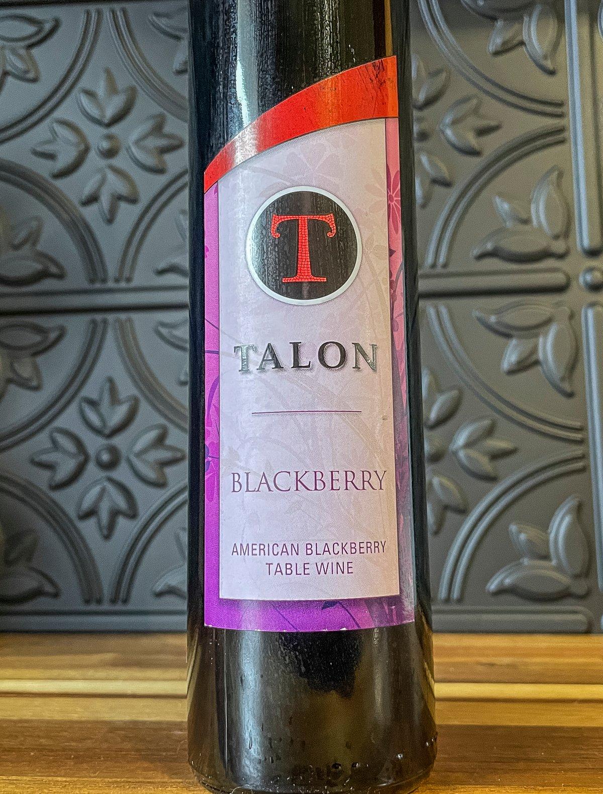 Start the sauce with a nice blackberry wine.