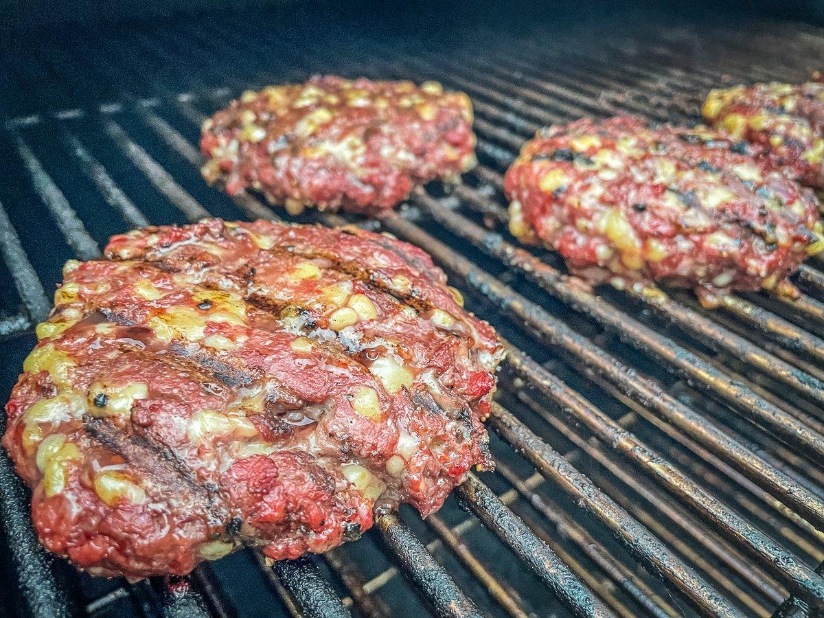 Grill the burgers to your desired doneness.