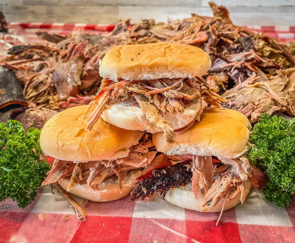 BBQ sandwiches will feed a large crowd in a hurry.