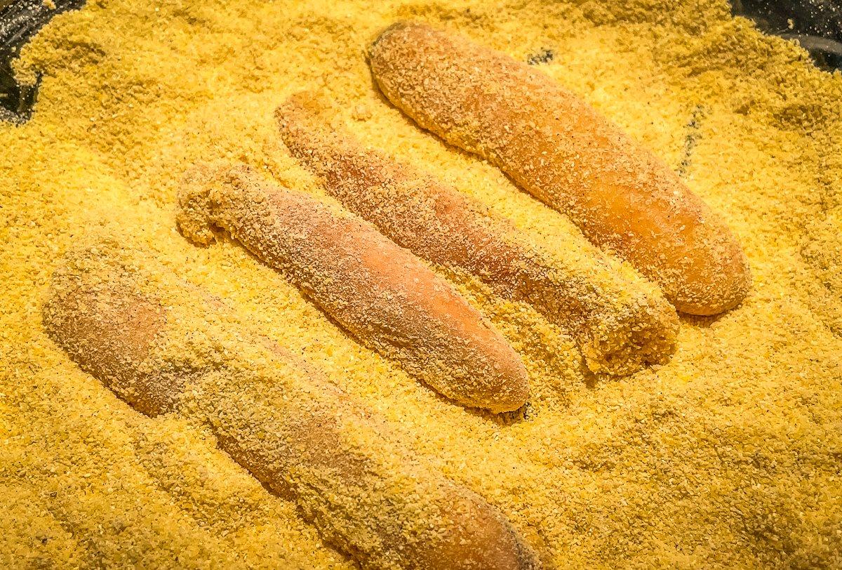 Gently coat the roe in seasoned meal and take care not to overcook it.