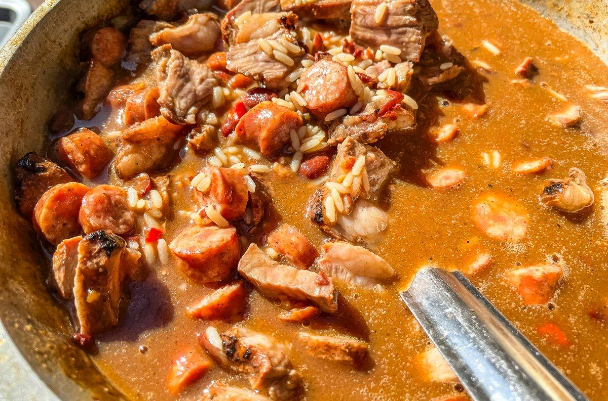 This shortcut version makes red beans and rice an easy camp meal.