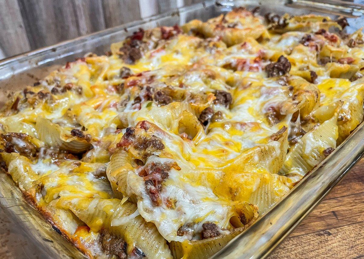 This meaty, cheesy dish is the perfect combination of tacos and pasta.