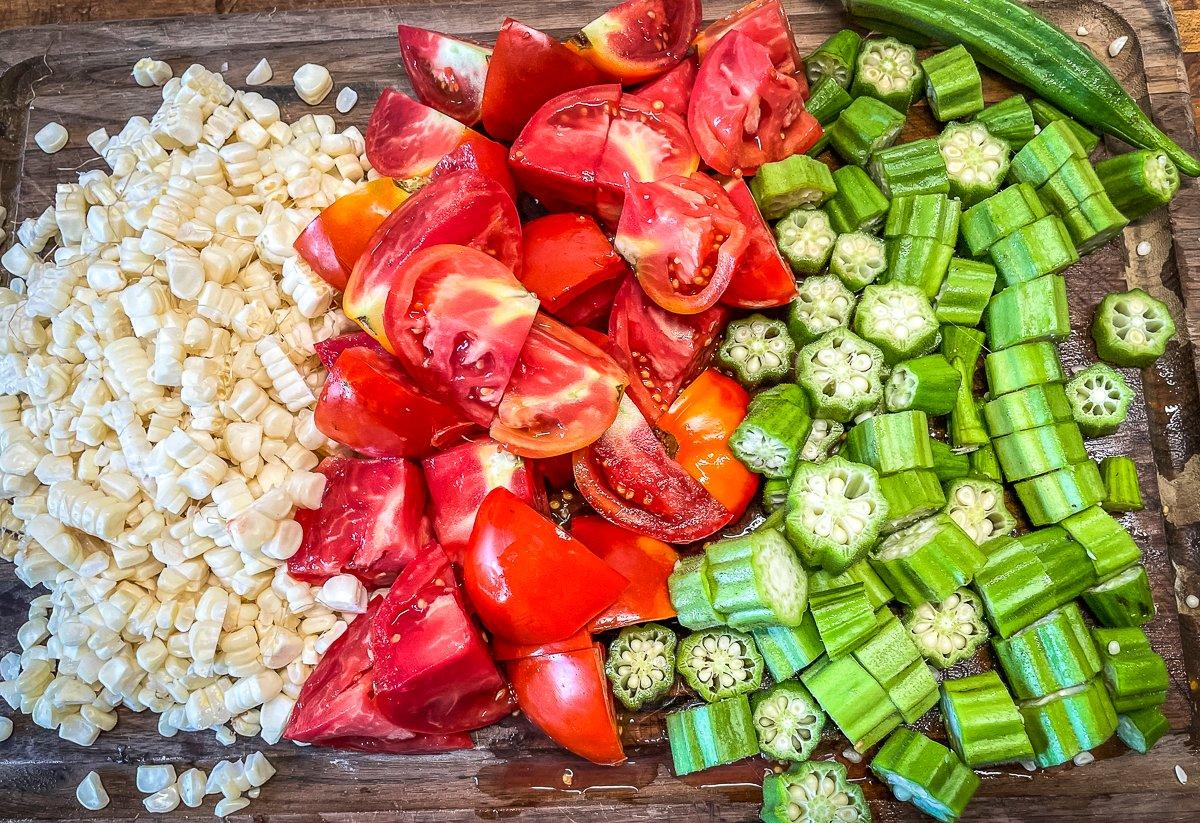 Prep your fresh vegetables.