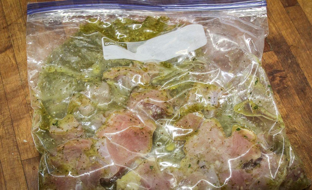 Add the turkey and marinade to a zip-style bag and refrigerate.