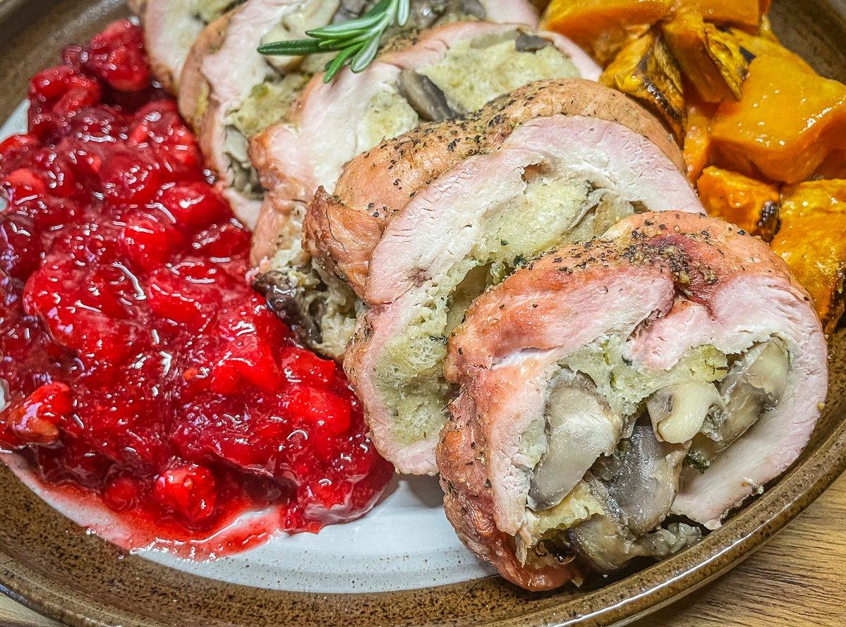 Thanksgiving Stuffed Wild Turkey Roll