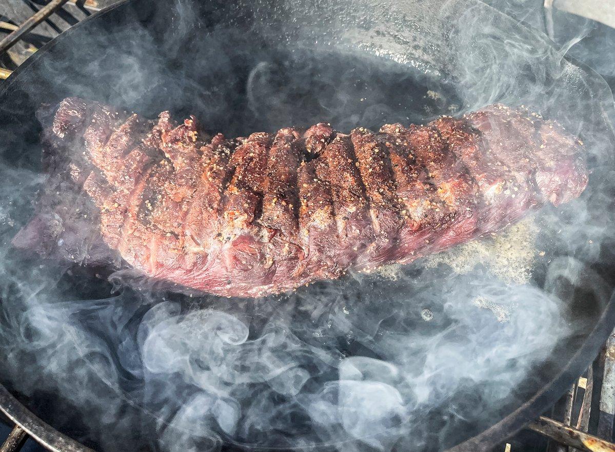 Smoked Venison Backstrap with Wet Brine