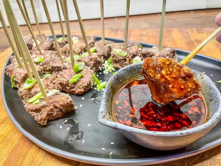 Backstrap Bites With Sweet and Spicy Chili Dipping Sauce