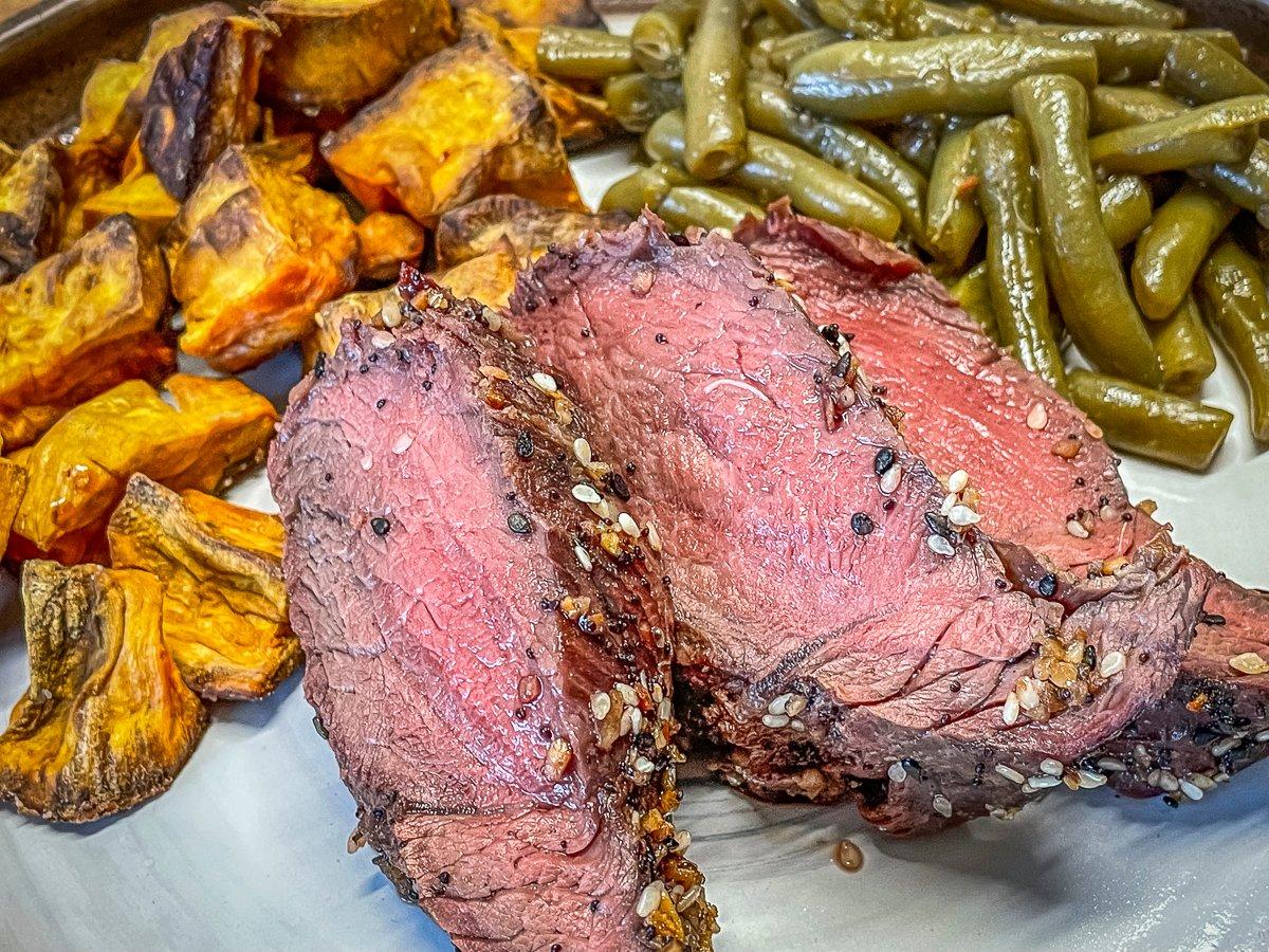 The combination of marinade, honey, and bagel seasoning gives the backstrap a nice garlicky crunch with just a hint of sweet and salty flavor.