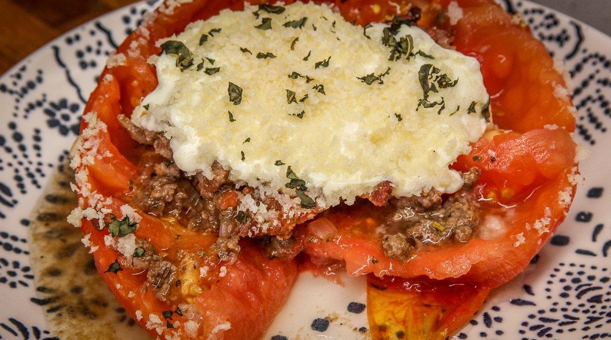 These stuffed tomatoes make a perfect meal for a summer evening.