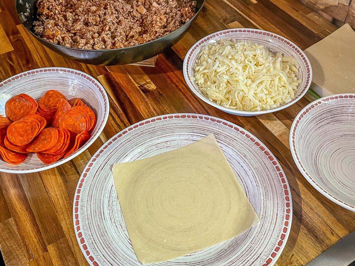 Allow the browned and sauced venison to cool before filling the rolls.