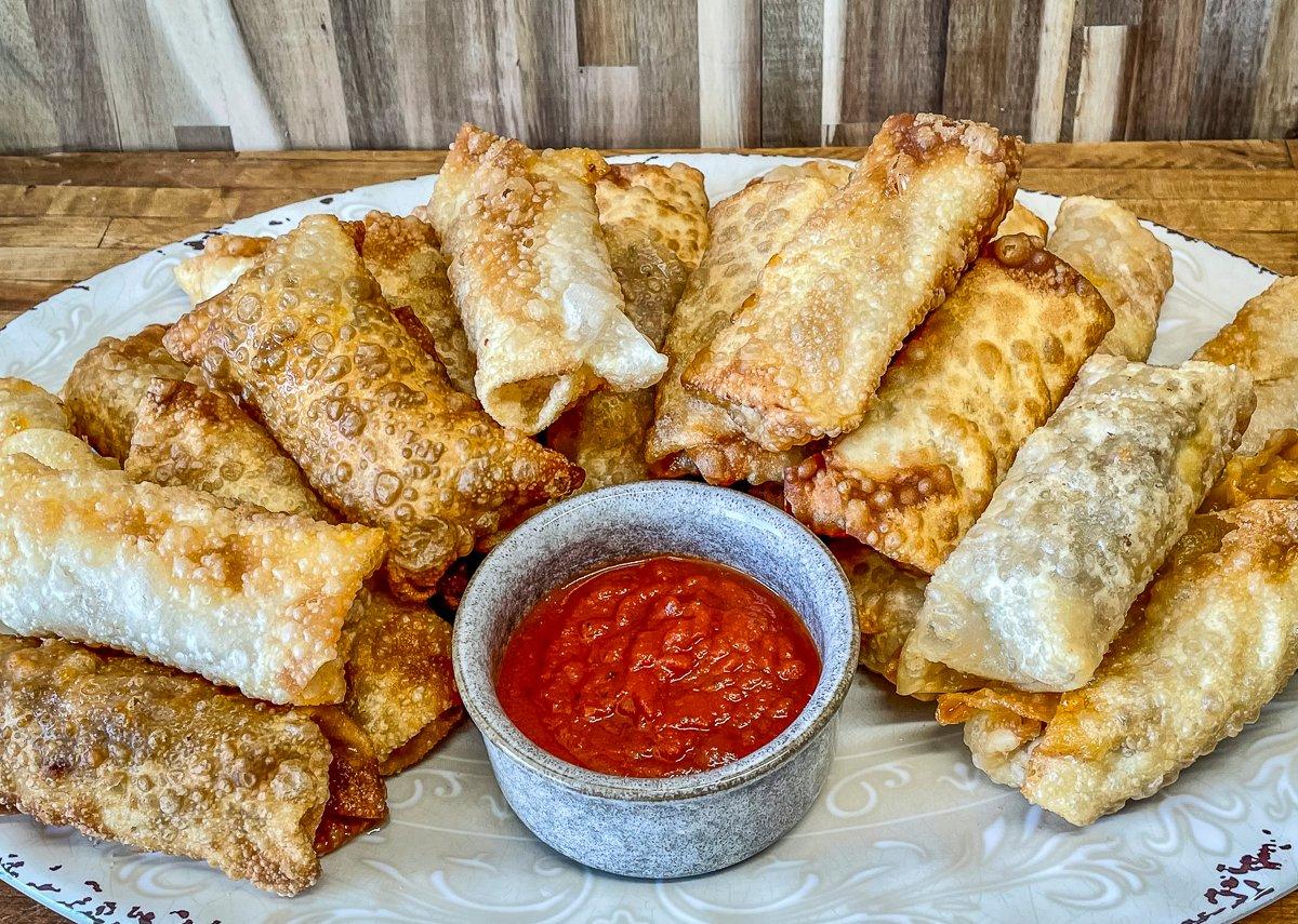 These pizza rolls are a sure crowd and family favorite.