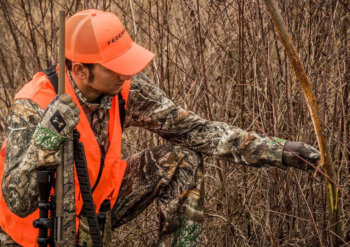 Field and Stream Deer Elk Hunting Fishing Blaze Orange Youth Baseball Cap