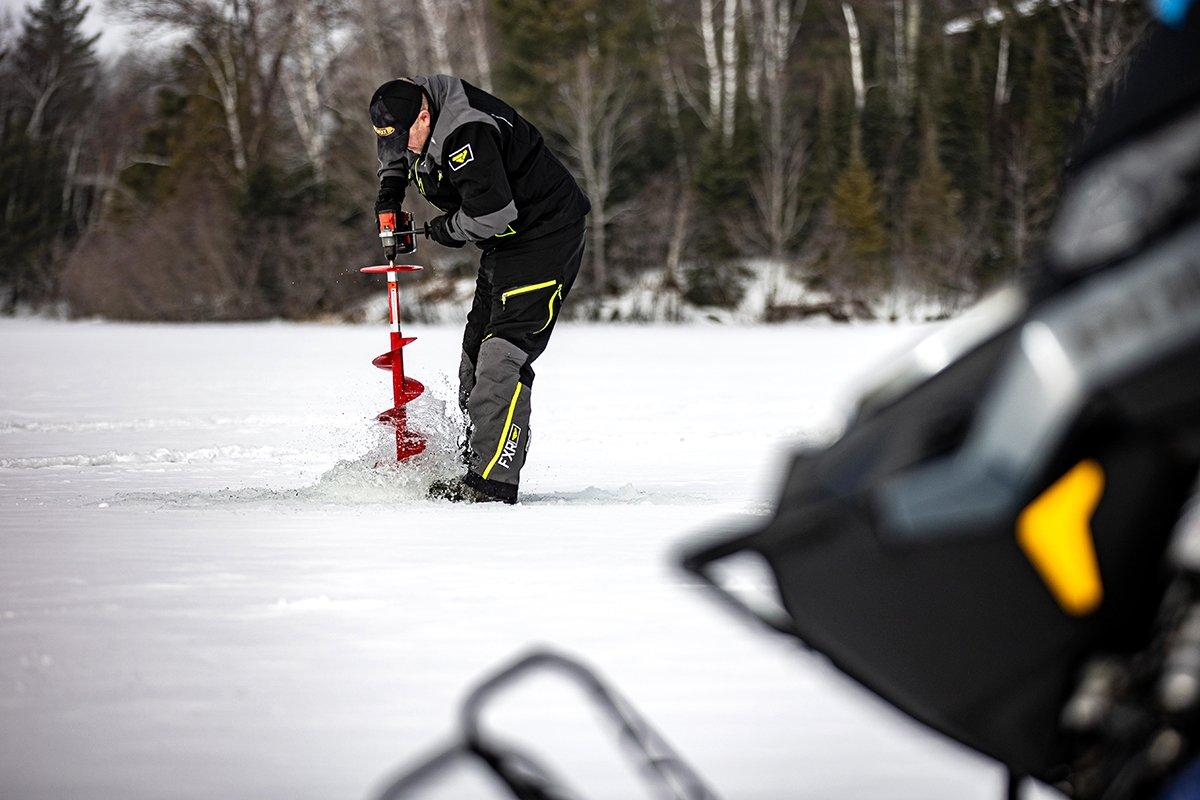 You don't have to bust a gut hand-drilling holes nowadays. Modern augurs attach directly to your cordless drill and complete the task quickly. Photo courtesy St. Croix Rods