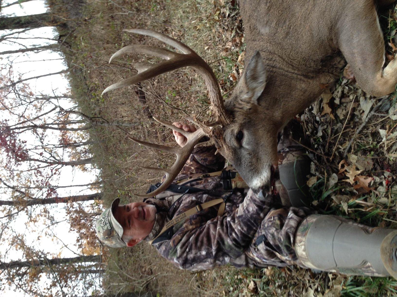 Team Realtree's Brad Harris with a big whitetail. Photo courtesy of Brad Harris