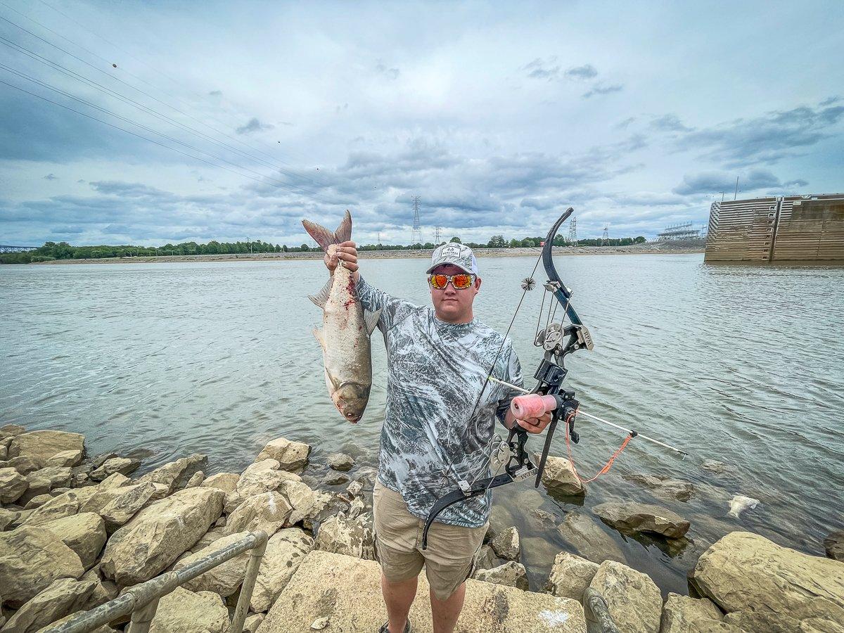 Bowfishing is a fun way to fill a freezer with bighead and silver carp. Photo by Michael Pendley