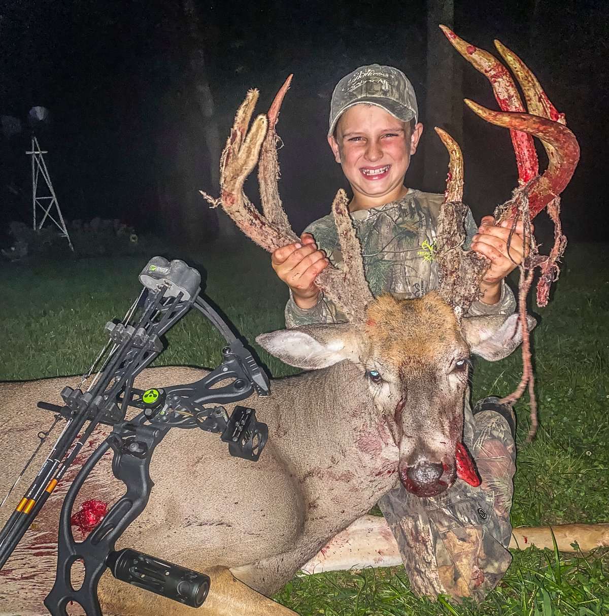 After three close calls in the first two weeks of season, Drake Kelty sealed the deal the next time the buck came into range. Image by Ryan Kelty