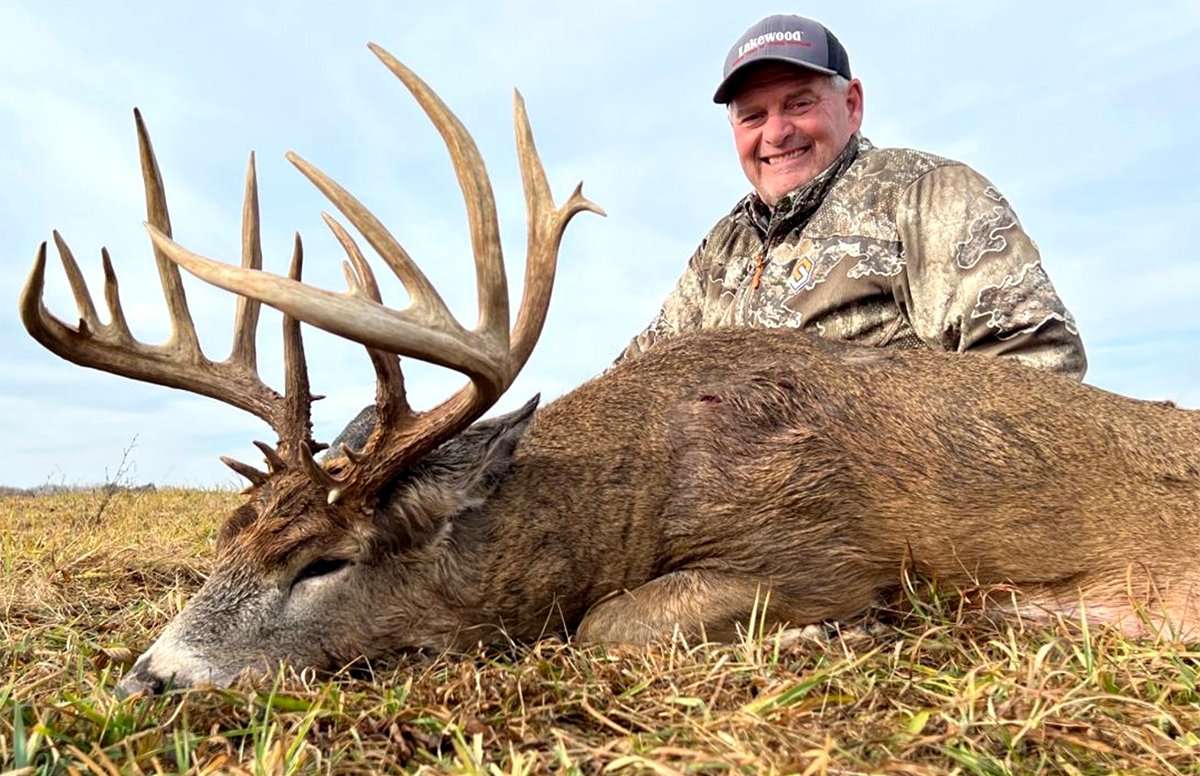 Jack Coad traveled from New York to Ohio to hunt big whitetails. He tagged this great buck. Image courtesy of Jack Coad