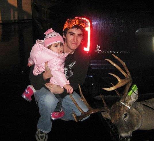 Jared with his buck. (Jerad Gonzalez photo)