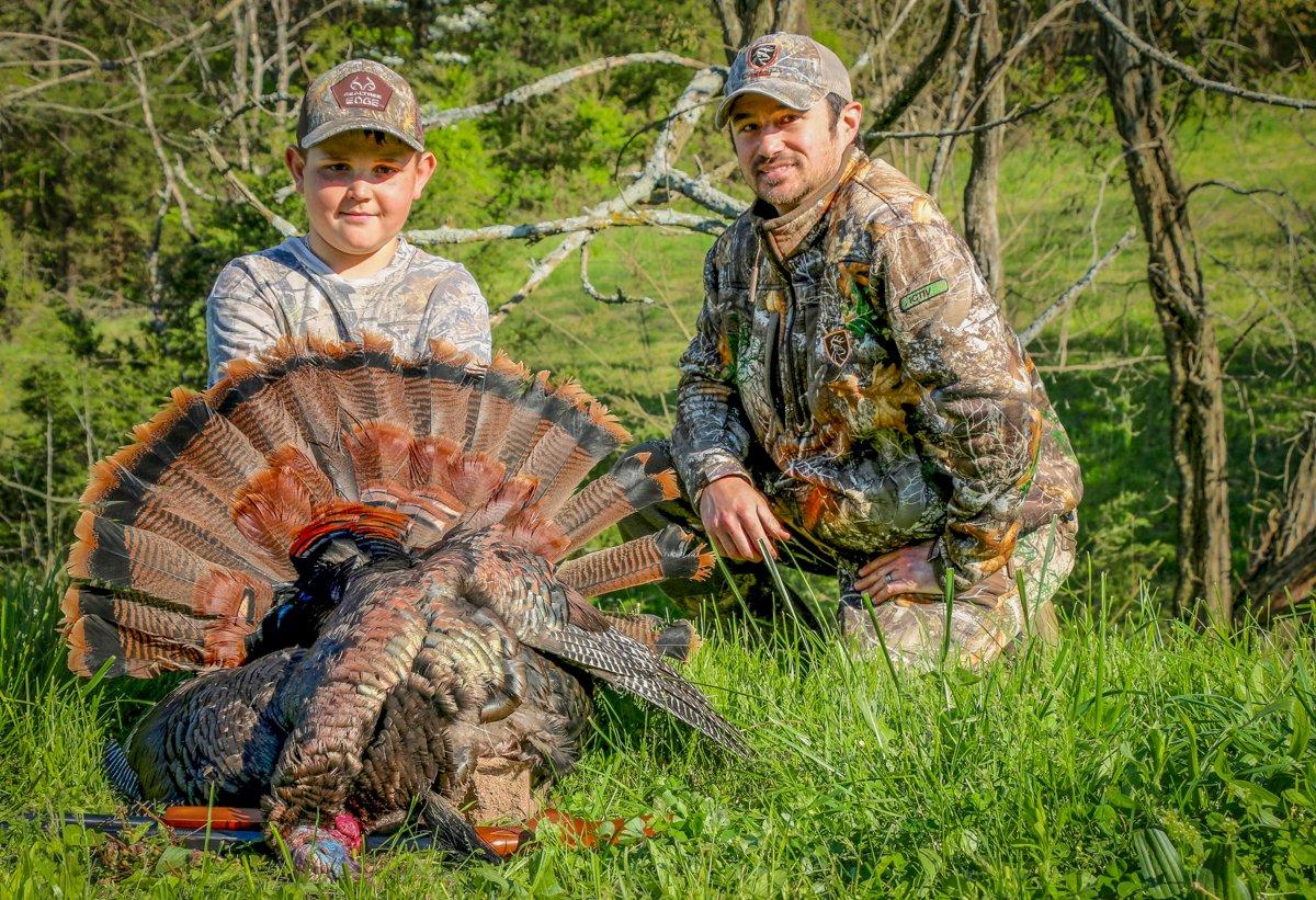 My cousin, Kade Bartley, with his first wild turkey. (Josh Honeycutt photo)