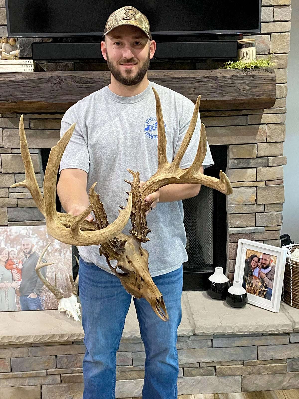 Kyle Culbreth shot this deer on November 16, 2020, but didn't recover it. A shed hunter returned it to him nearly a year later. Image by Kyle Culbreth