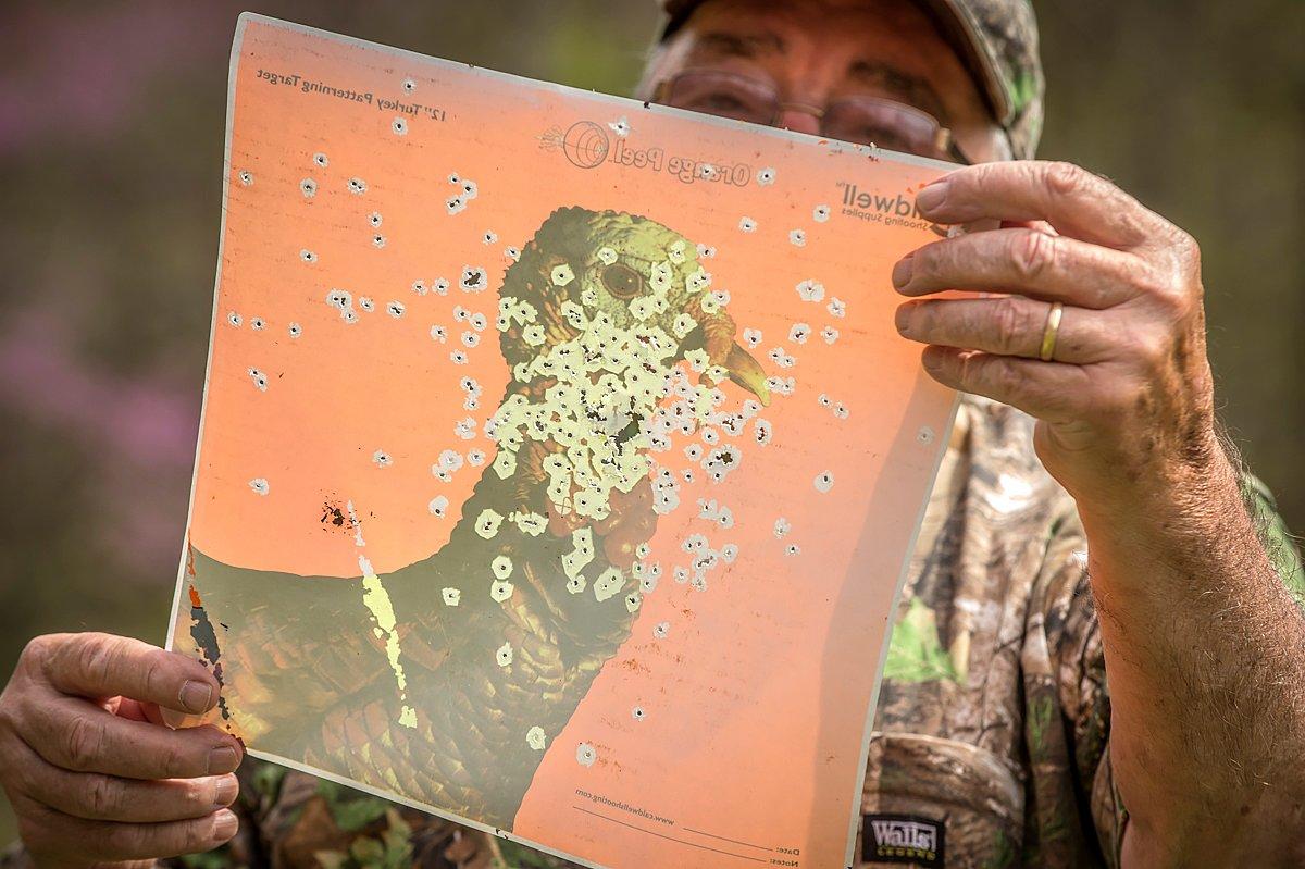 Pattern with a turkey target. ©Bill Konway