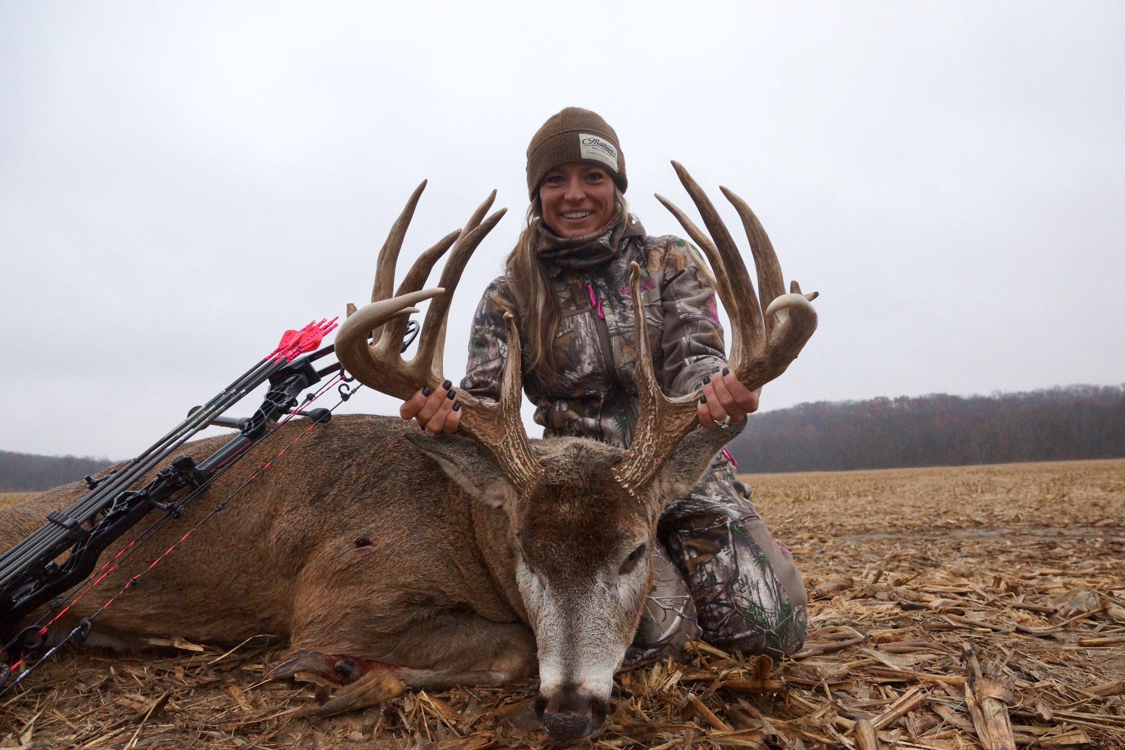 Krysten McDaniel with her Kansas giant. 