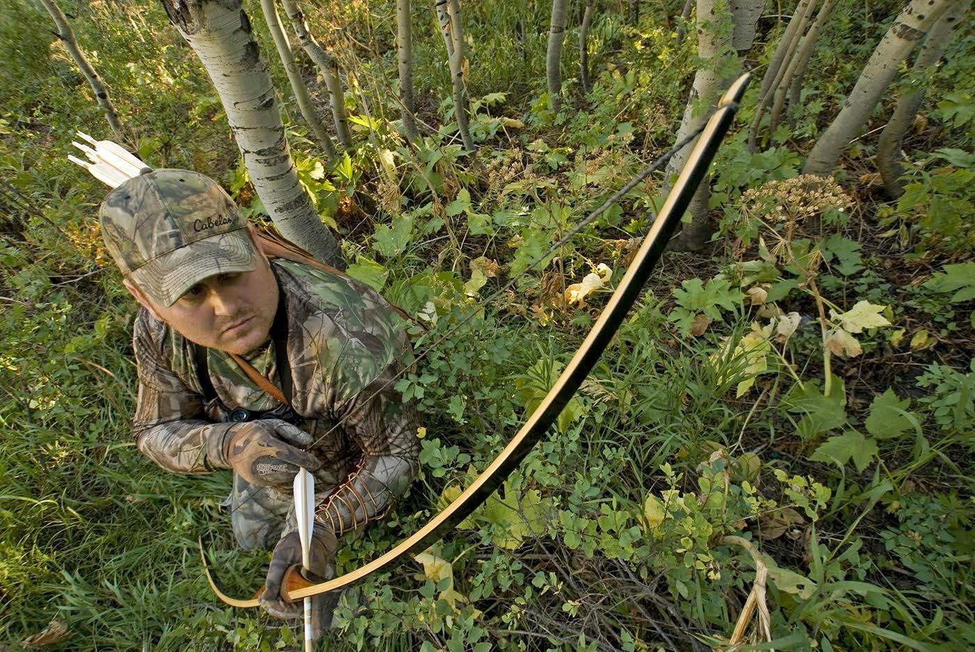 Neighbors want man to stop hunting on his own property with a longbow. (Photo by John Hafner)