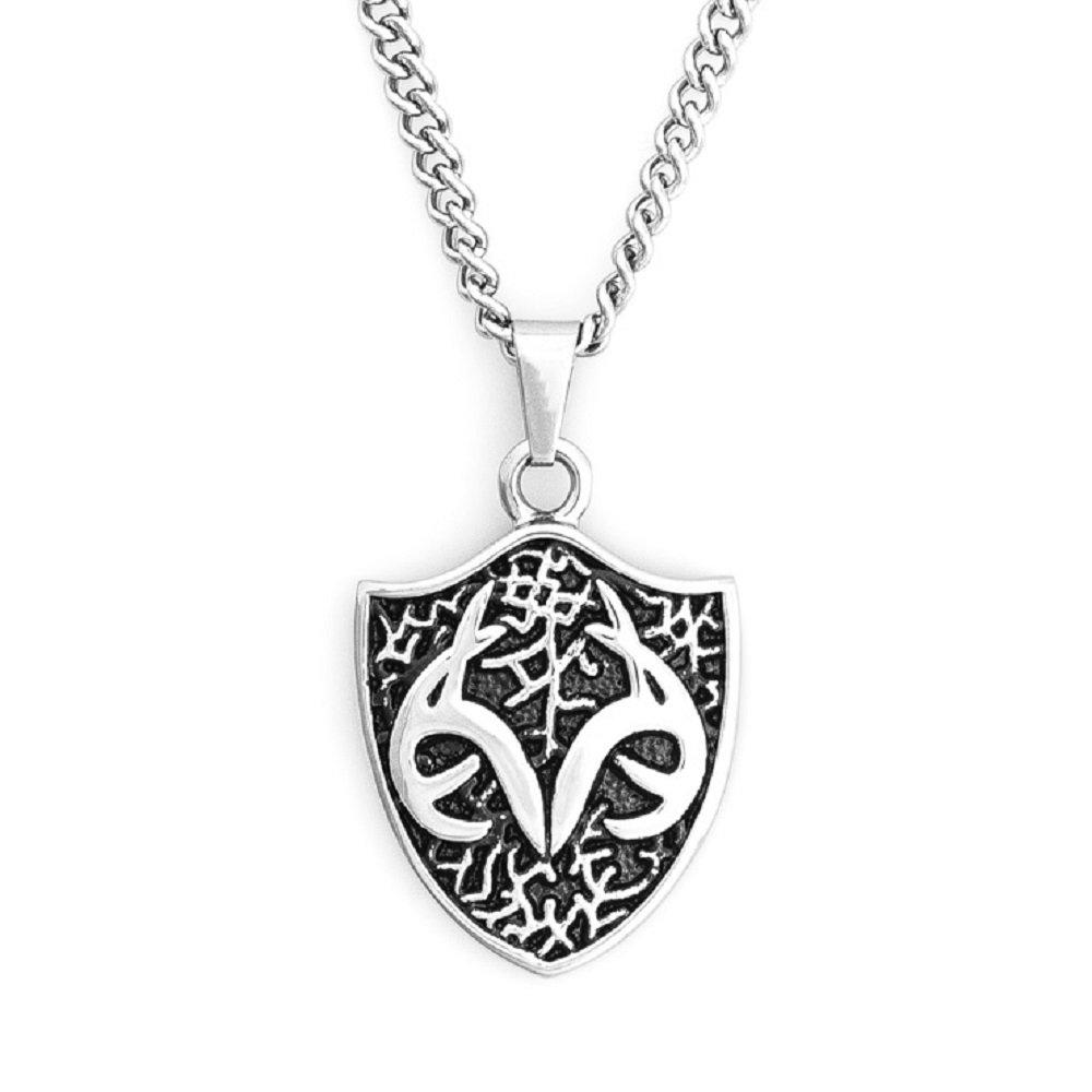 Men's Stainless-Steel Necklace with Realtree Shield Pendant