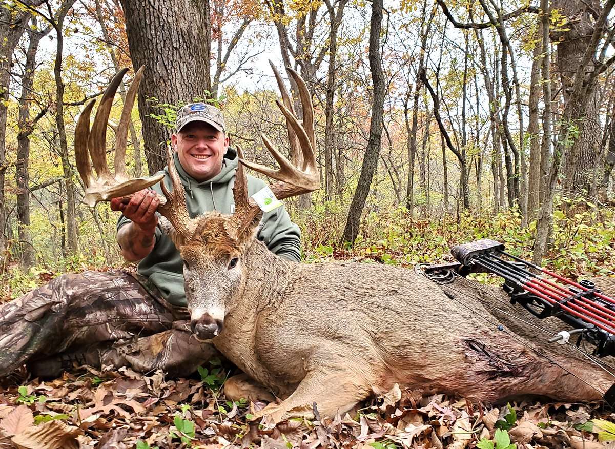 Mark Luster's 2020 Iowa buck just might be one of the highest-scoring typical bucks ever taken. (Mark Luster photo)