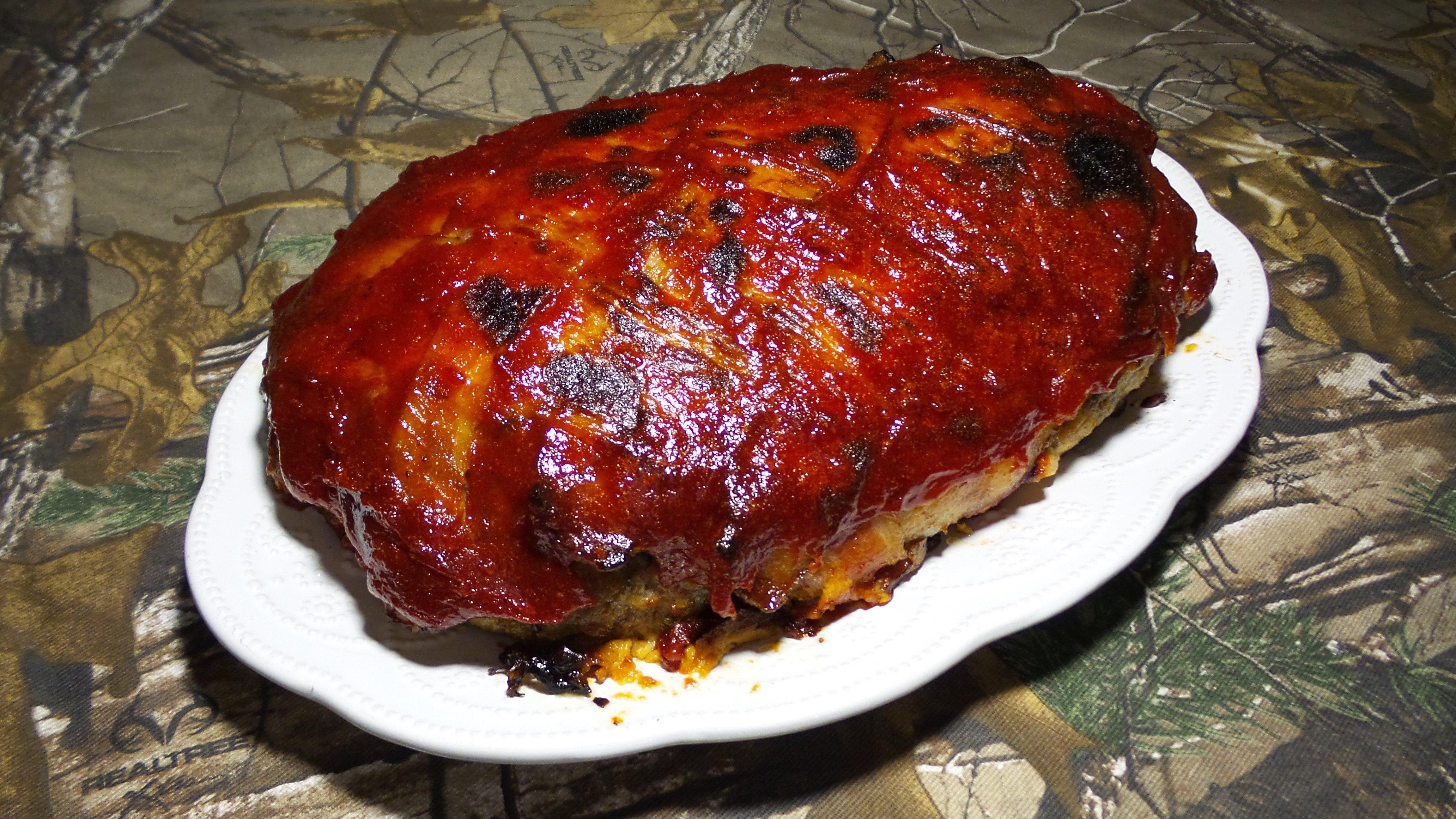 Venison meatloaf with spicy buffalo sauce is a big hit with kids and adults alike.