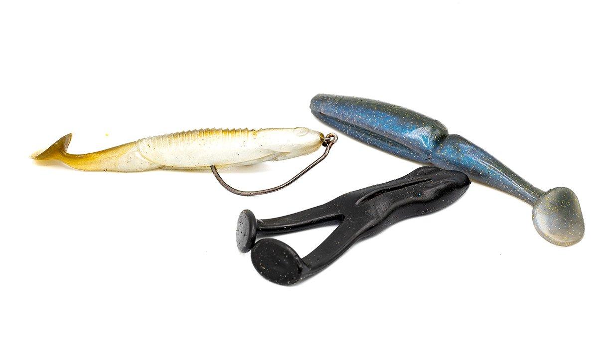 Swimbaits and buzz frogs are good for covering water. 