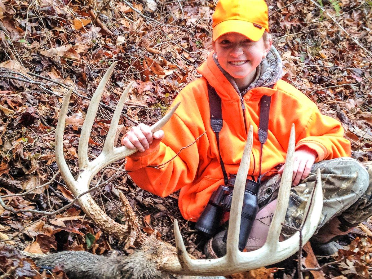 Morgan Dobson with a great whitetail buck. (Morgan Dobson photo)