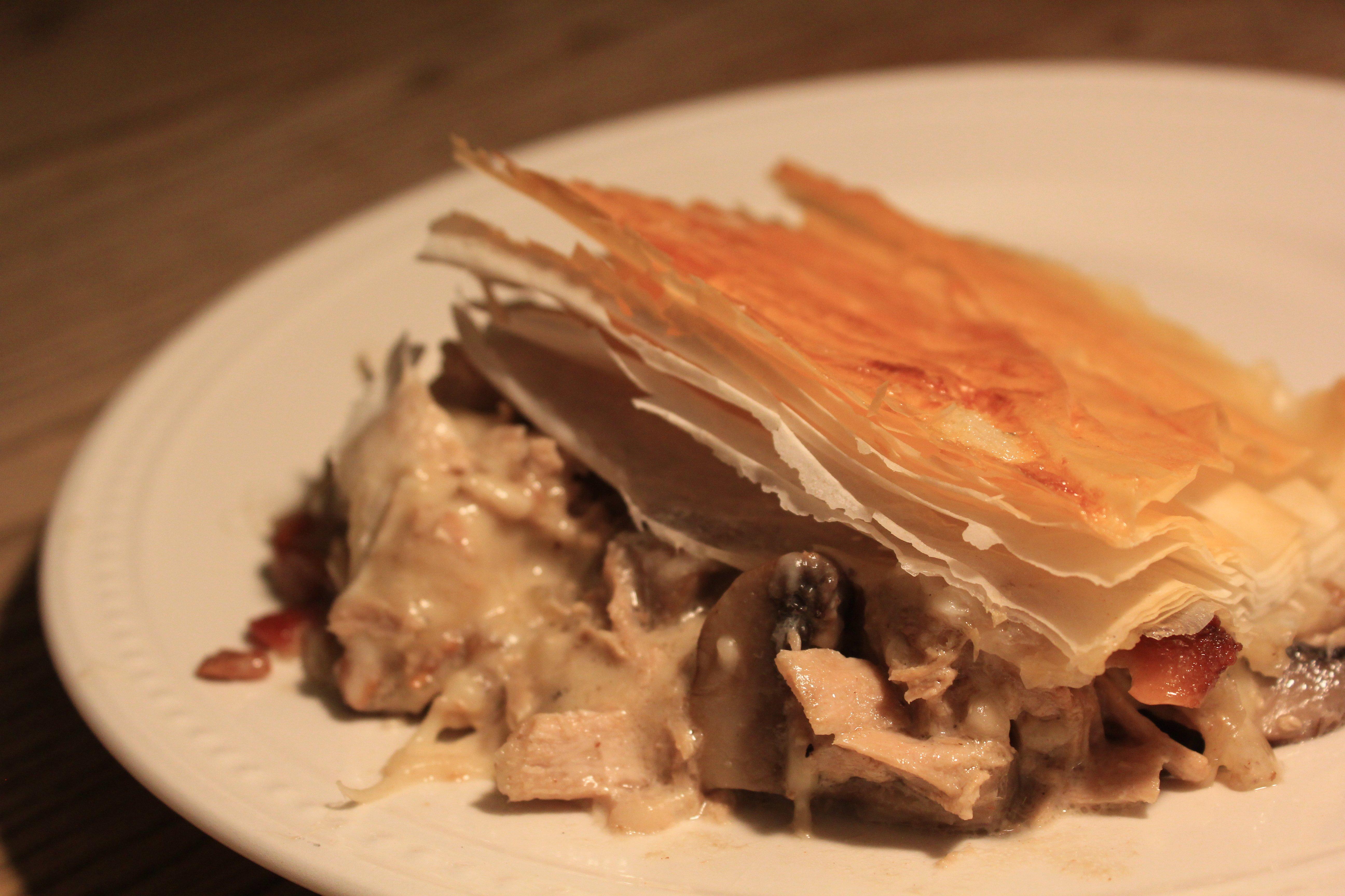 Mushroom and Swiss Turkey Pot Pie