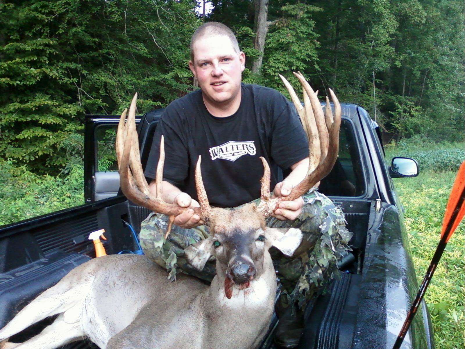 Steven Davis' North Carolina giant could be the new state record for archery kills. Steven Davis Buck