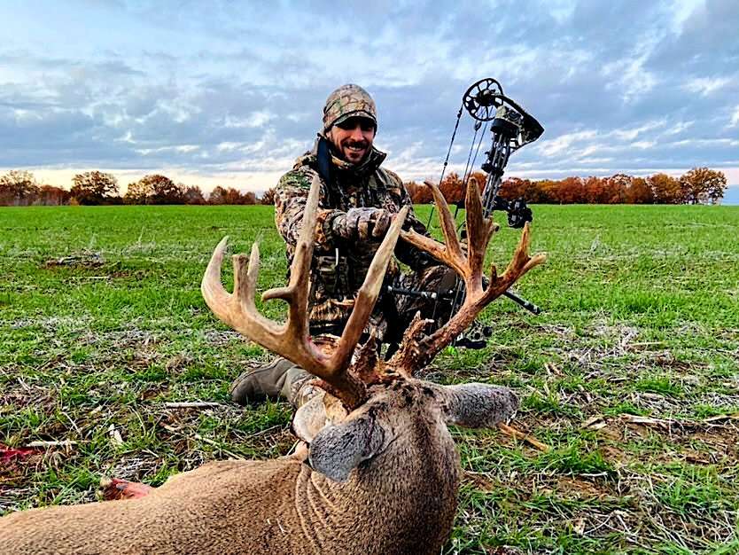 Taken on November 14, 2021, Cannon harvested this deer during the middle of the peak rut.  Image by Landon Oestreich