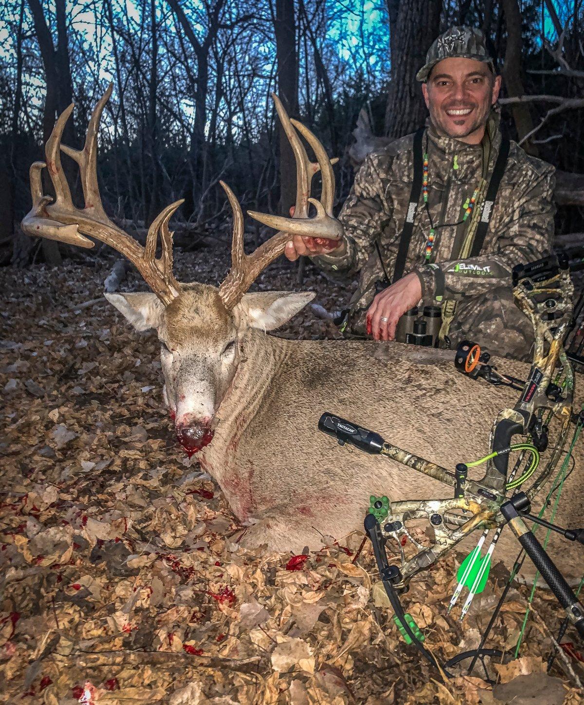 Mundt was all smiles after tagging his best buck ever. (Bone Collector photo)