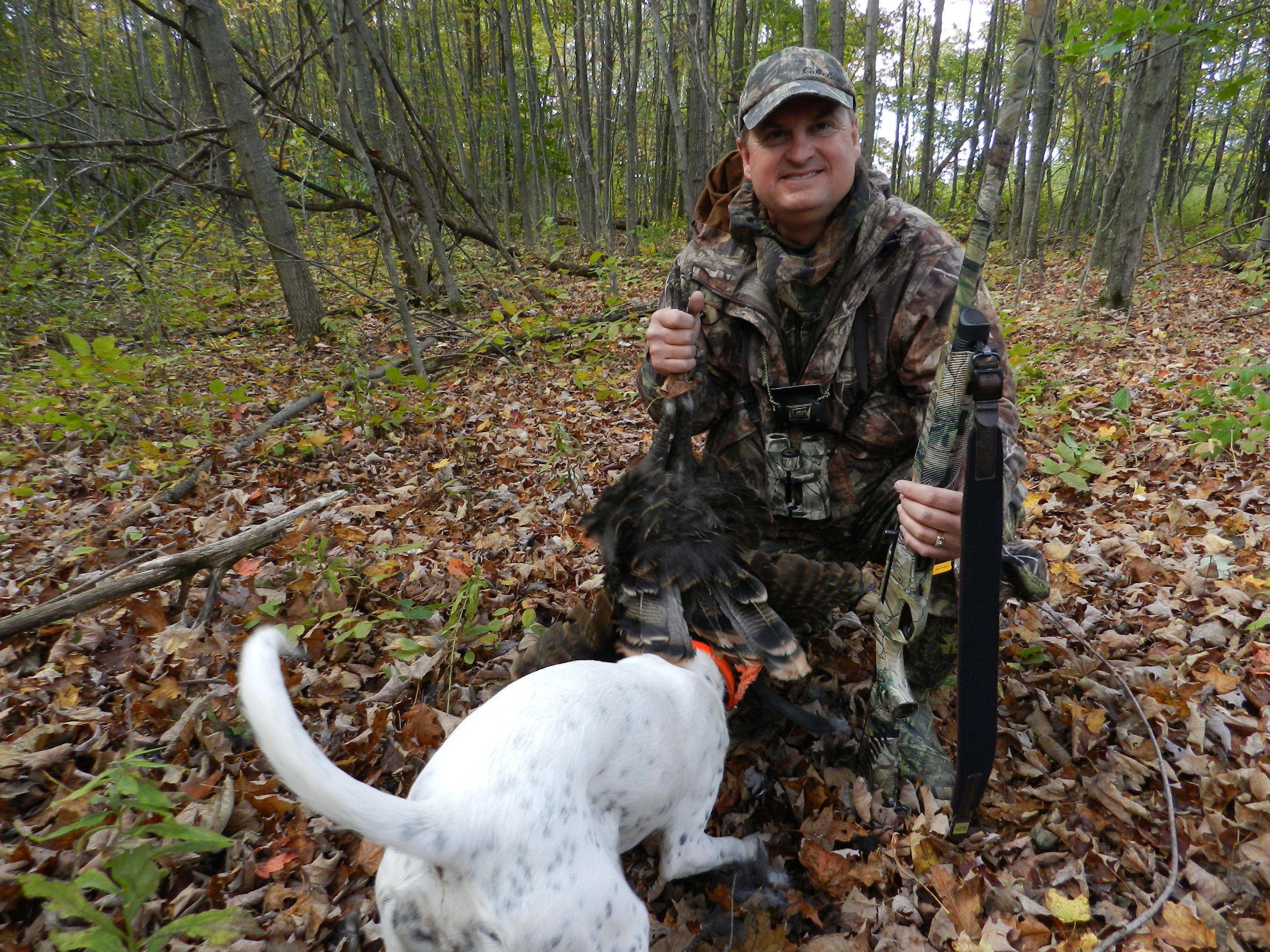 Joe Smith with his Turkey Trot Acres bird.