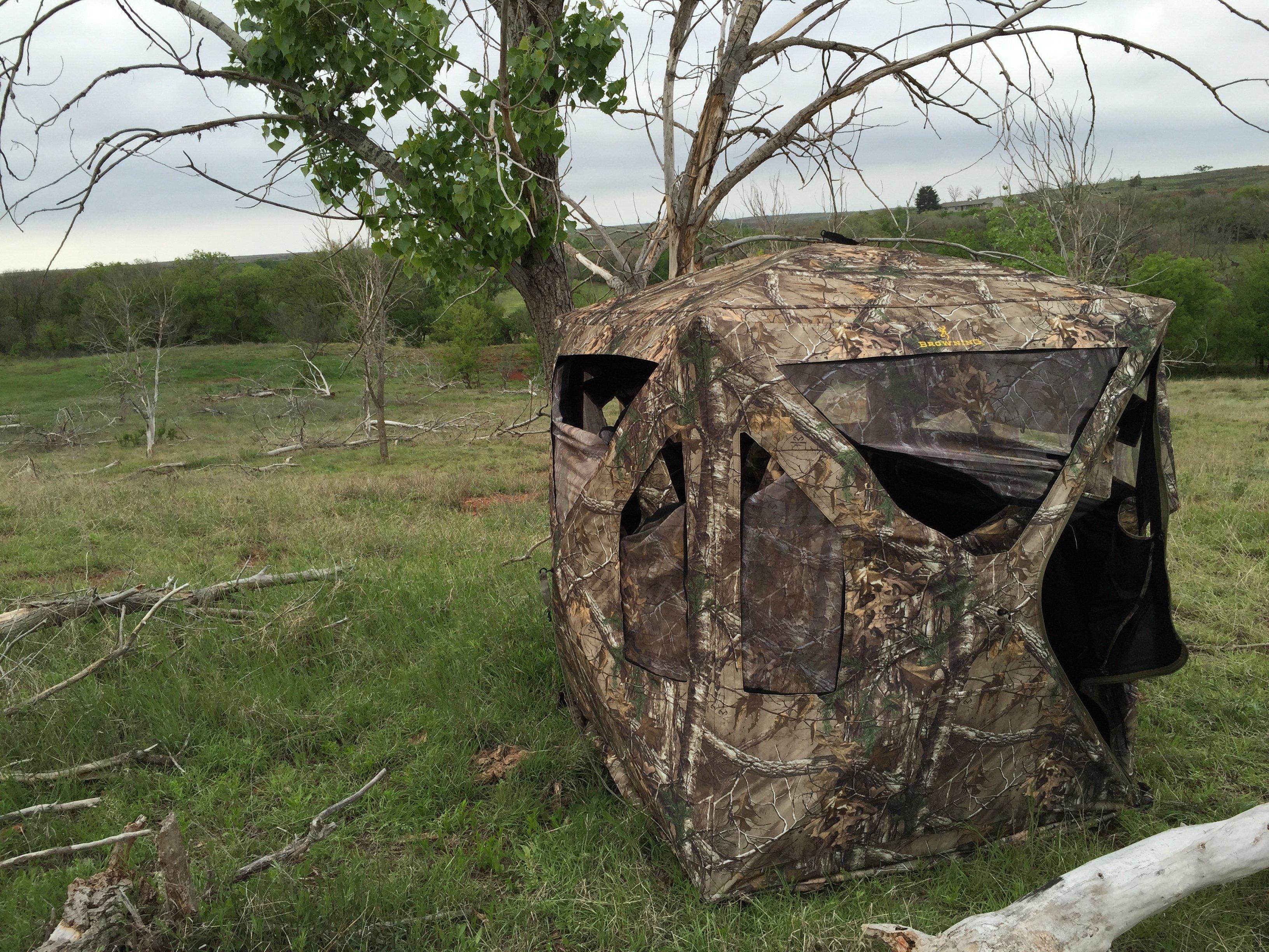 We closed down the Oklahoma hunt in a blind, watching. (Steve Hickoff photo)