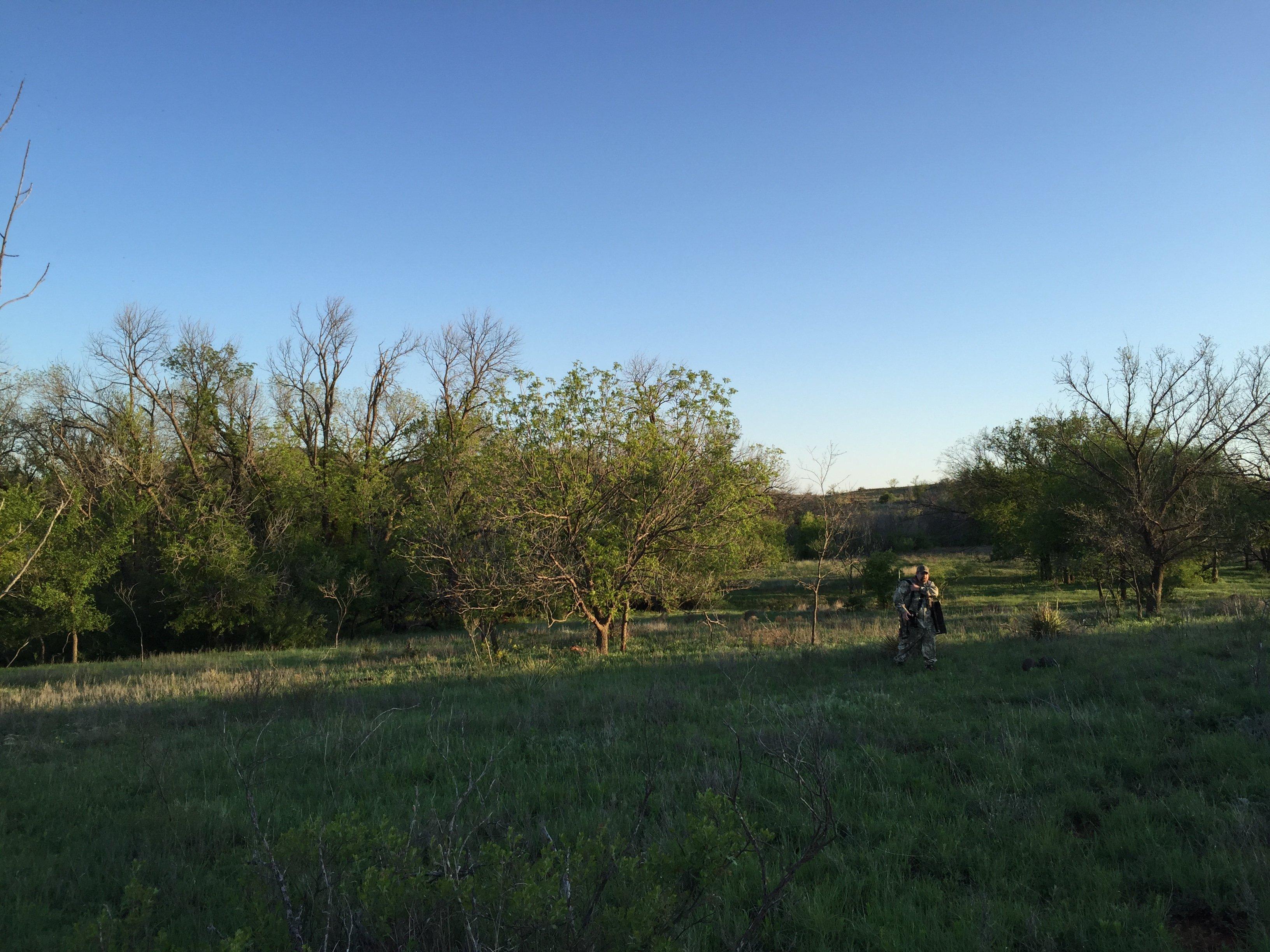 Oklahoma spring storms had cleared out by our morning hunt. (Steve Hickoff photo)