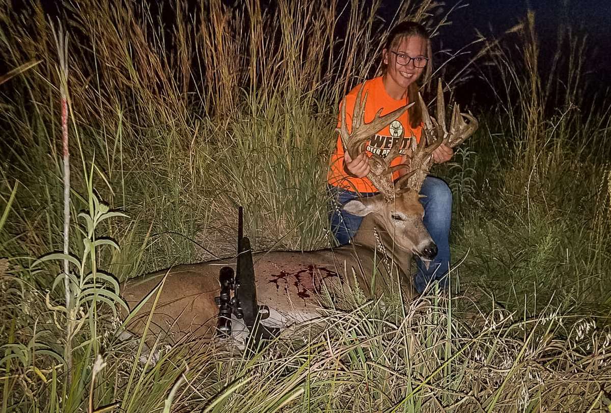 This incredible whitetail had been bedded 25 yards from the blind for the entire day. (Photo / Kurt Werth)