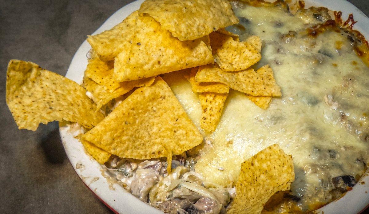 Enjoy the dip with tortilla chips or crackers.