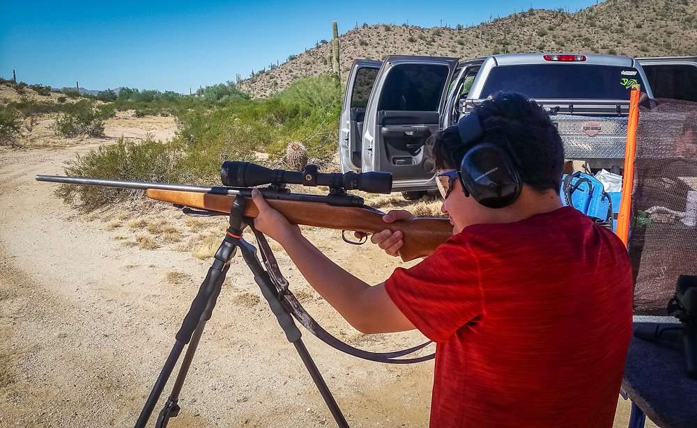 Brown practiced a lot before going afield on his first deer hunt. (Nathan Brown photo)