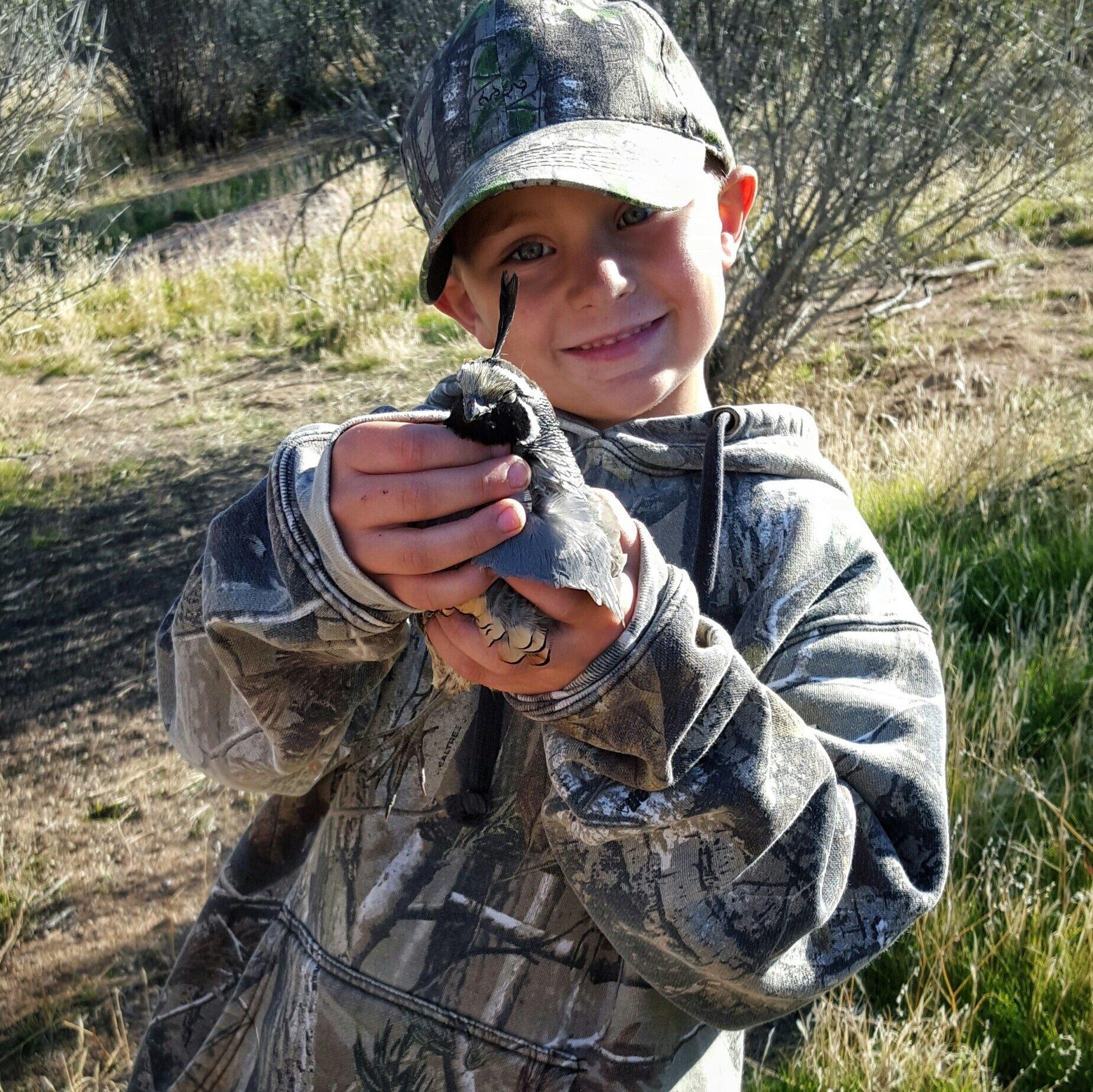 Five-year-old Aiden shows off 