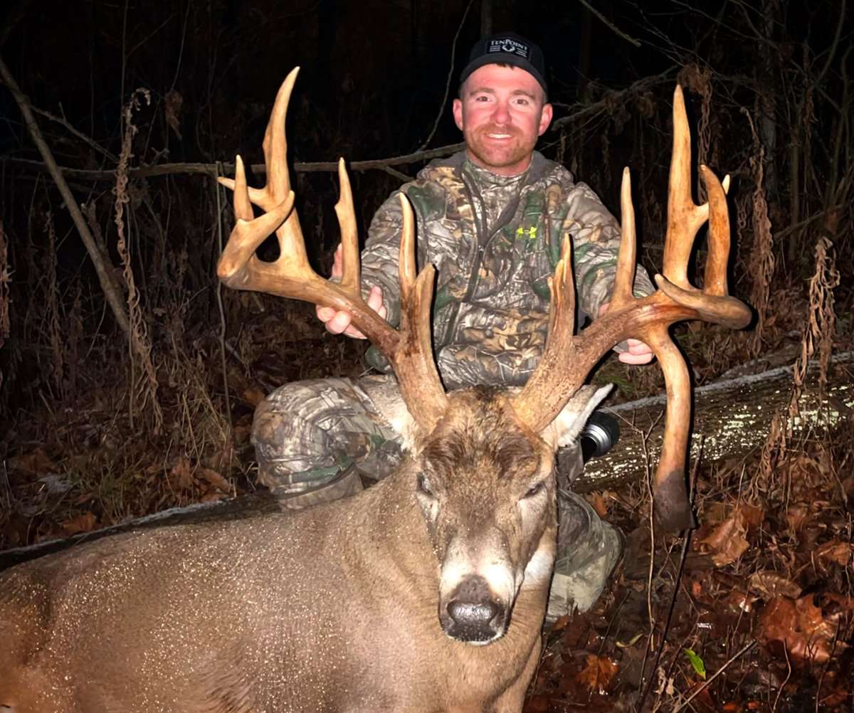 Randy Kukral bagged this buck on Nov. 16, 2022, with a TenPoint Flatline 460 Crossbow. Image courtesy of Randy Kukral