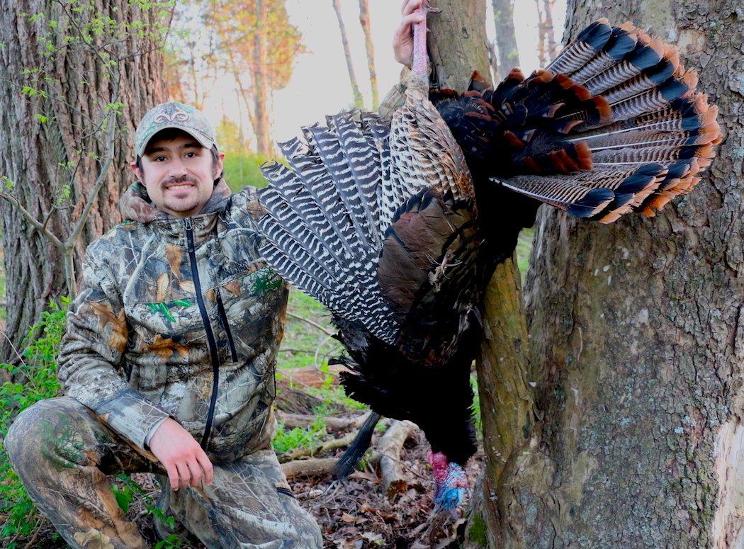 A tail fan on a strutter decoy sealed this gobbler's fate. (Josh Honeycutt photo)