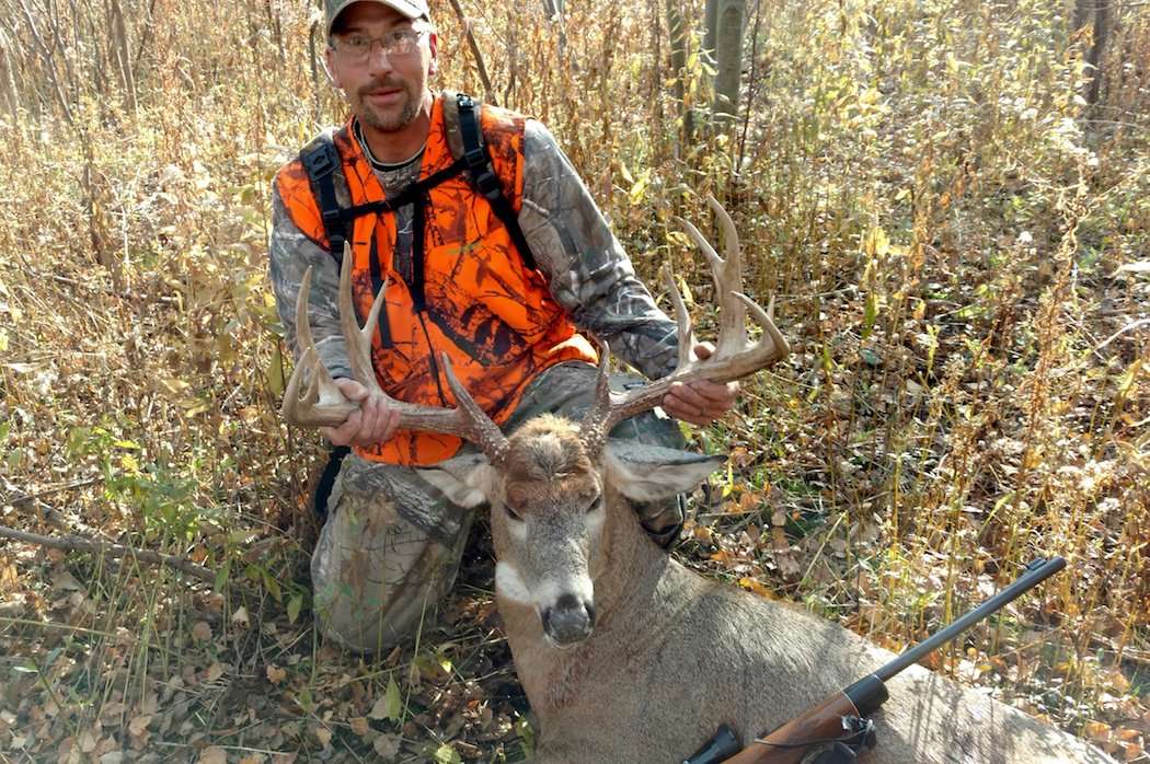 New York's Jeffrey DeBadts was targeting an 11-pointer he'd missed during archery season when this rumored monster appeared. DeBadts nailed the buck with his Remington .270.  (Photo courtesy of Jeffrey DeBadts)