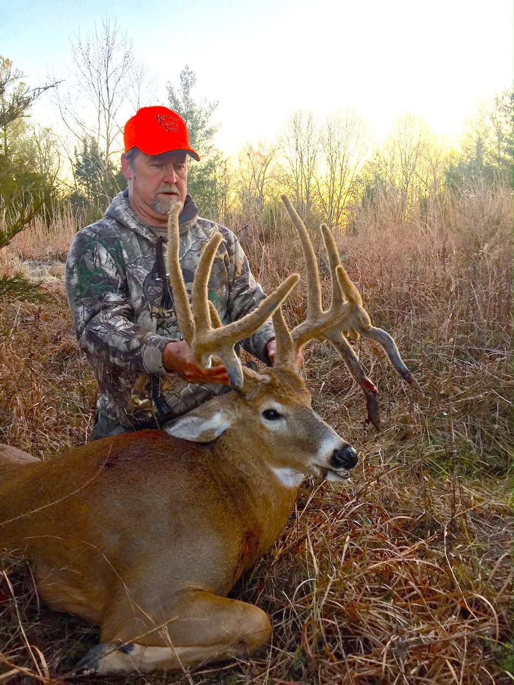 This lucky hunter killed a very rare and unique whitetail. (Bud Bischoff photo)