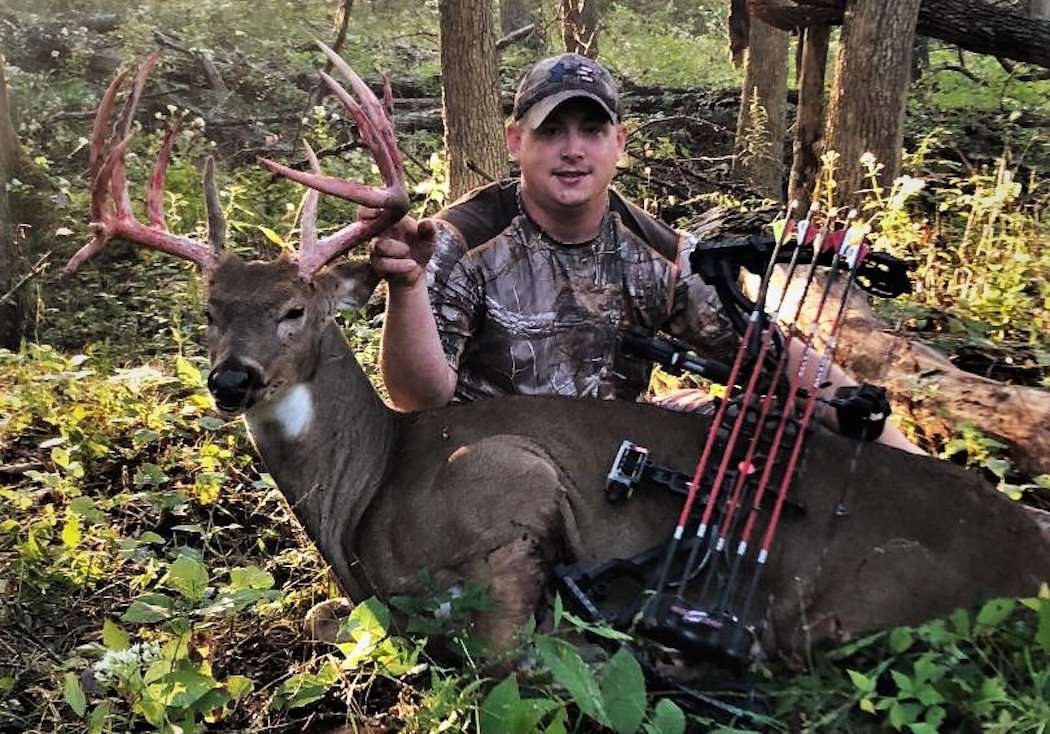 Kentucky bowhunter Eric Jolly capitalized during a September 14 encounter with this Bluegrass State monster. (Photo courtesy of Eric Jolly)