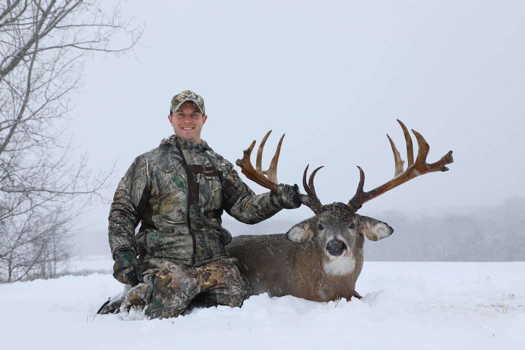 Kevin Beasley poses with the buck that came to be called 